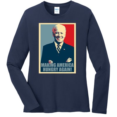 Making America Hungry Again Anti Joe Biden Ladies Long Sleeve Shirt