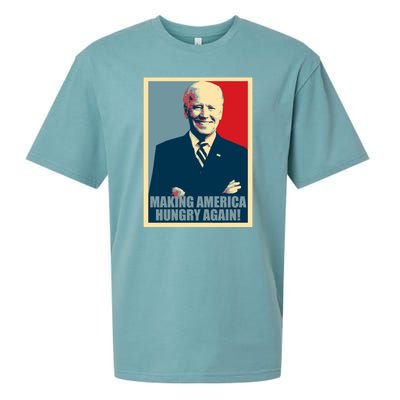 Making America Hungry Again Anti Joe Biden Sueded Cloud Jersey T-Shirt