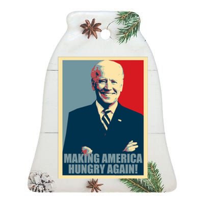 Making America Hungry Again Anti Joe Biden Ceramic Bell Ornament