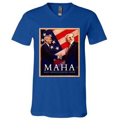 Make America Healthy Maha V-Neck T-Shirt