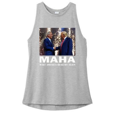 Make America Healthy Maha Ladies PosiCharge Tri-Blend Wicking Tank