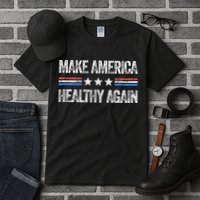 Make America Healthy Again Funny Us Patriotic 4th Of July Gift Tall T-Shirt