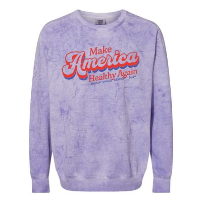 Make America Healthy Again President Trump Colorblast Crewneck Sweatshirt