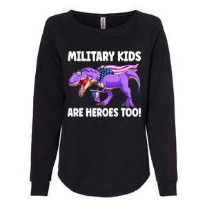 Military Are Heroes Too! Purple Up Military Child Month Womens California Wash Sweatshirt