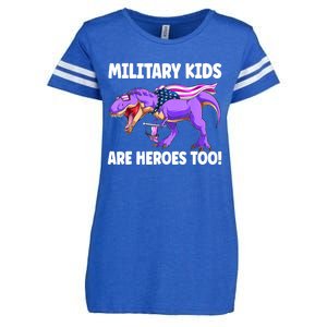 Military Are Heroes Too! Purple Up Military Child Month Enza Ladies Jersey Football T-Shirt