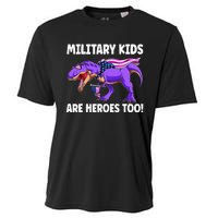 Military Are Heroes Too! Purple Up Military Child Month Cooling Performance Crew T-Shirt