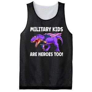 Military Are Heroes Too! Purple Up Military Child Month Mesh Reversible Basketball Jersey Tank