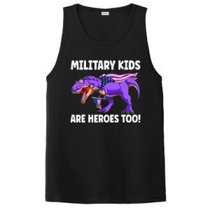 Military Are Heroes Too! Purple Up Military Child Month PosiCharge Competitor Tank