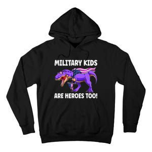 Military Are Heroes Too! Purple Up Military Child Month Tall Hoodie