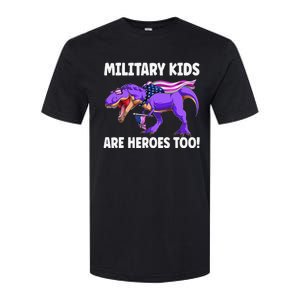 Military Are Heroes Too! Purple Up Military Child Month Softstyle CVC T-Shirt