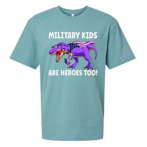 Military Are Heroes Too! Purple Up Military Child Month Sueded Cloud Jersey T-Shirt