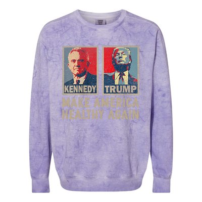 Make America Healthy Again Trump Kennedy 2024 Colorblast Crewneck Sweatshirt