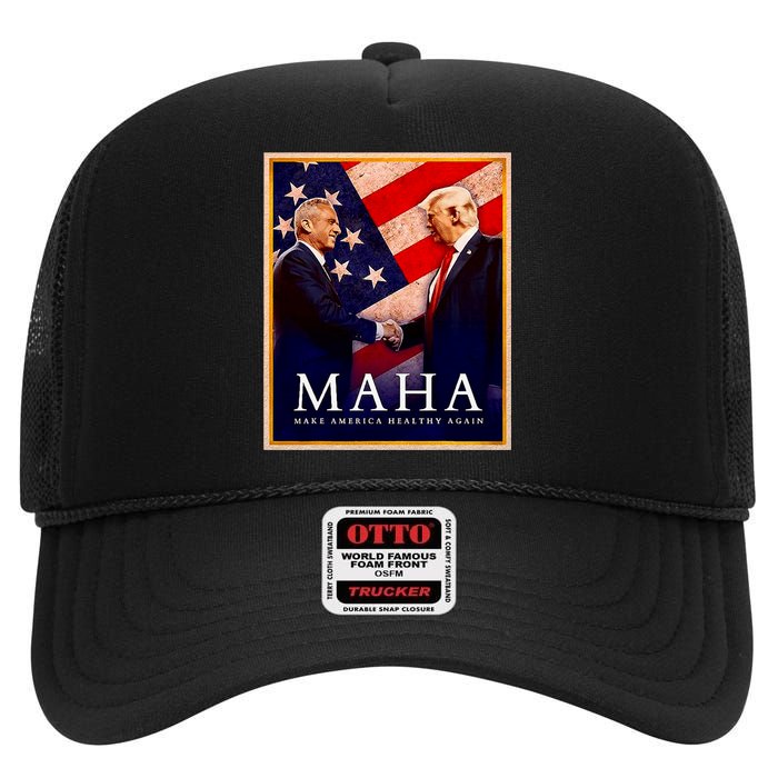 Make America Healthy Maha High Crown Mesh Back Trucker Hat