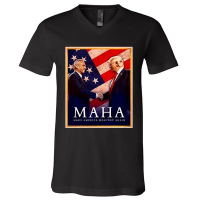 Make America Healthy Maha V-Neck T-Shirt