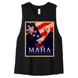 Make America Healthy Maha Women's Racerback Cropped Tank