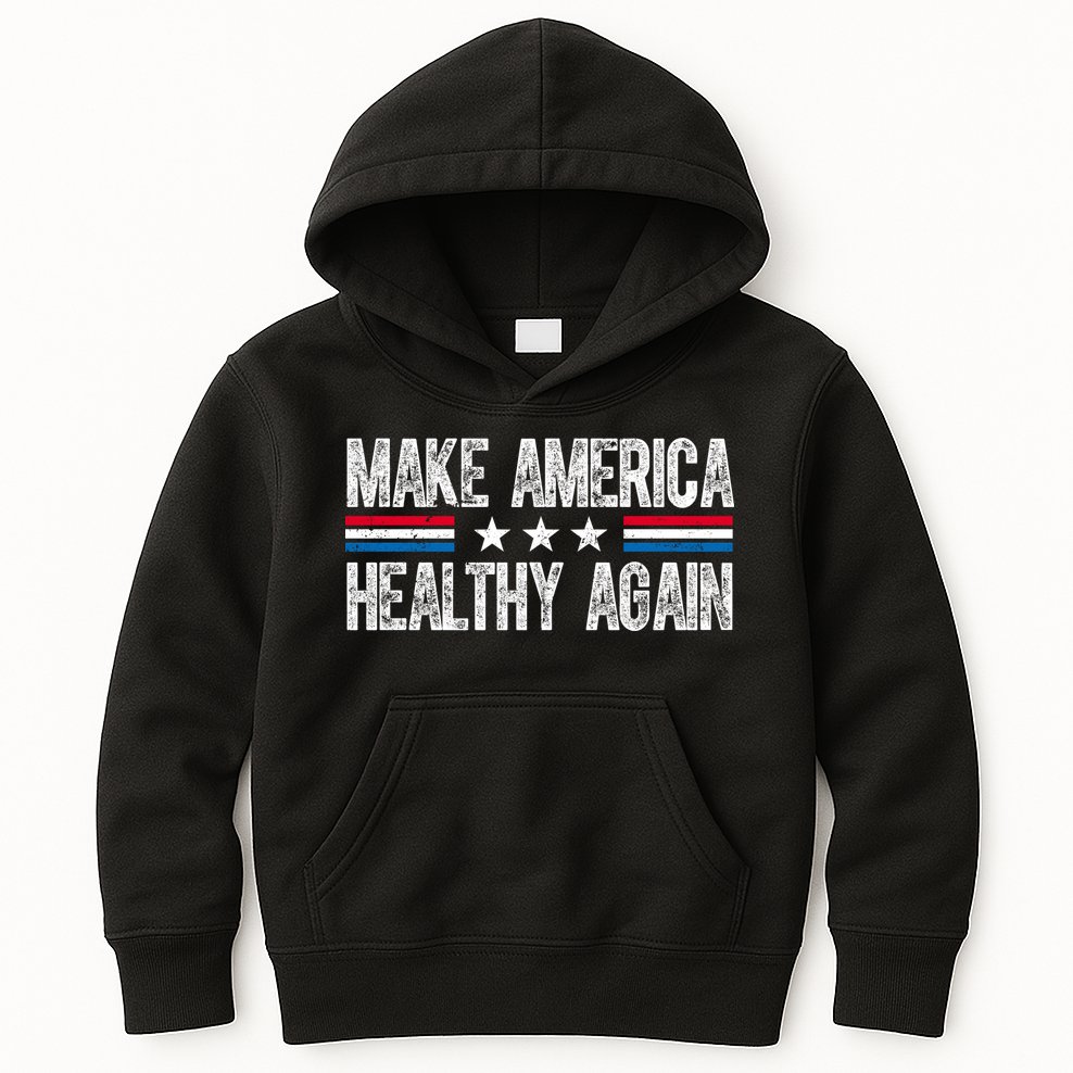 Make America Healthy Again Trump Kennedy Vintage Kids Hoodie