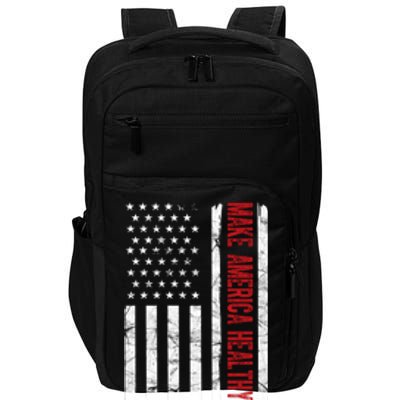 Make America Healthy Again Usa Vintage American Flag Impact Tech Backpack