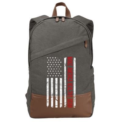 Make America Healthy Again Usa Vintage American Flag Cotton Canvas Backpack