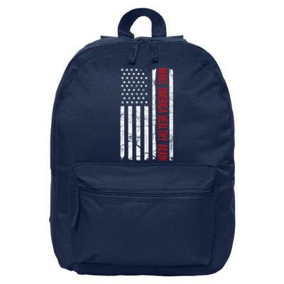 Make America Healthy Again Usa Vintage American Flag 16 in Basic Backpack