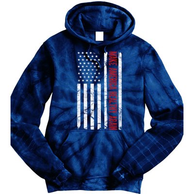 Make America Healthy Again Usa Vintage American Flag Tie Dye Hoodie