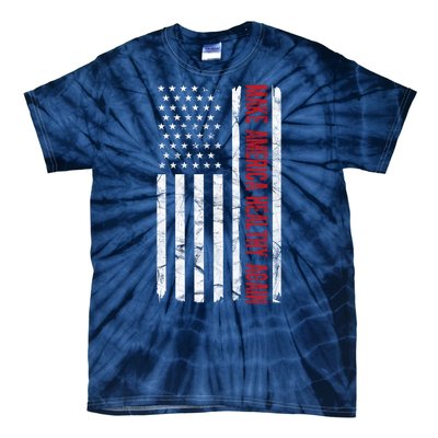 Make America Healthy Again Usa Vintage American Flag Tie-Dye T-Shirt