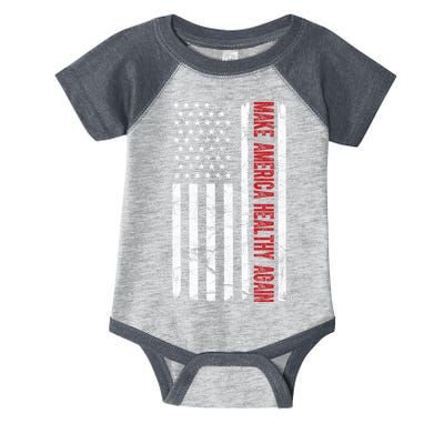 Make America Healthy Again Usa Vintage American Flag Infant Baby Jersey Bodysuit