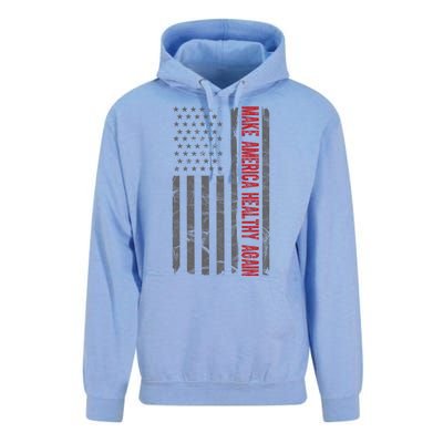 Make America Healthy Again Usa Vintage American Flag Unisex Surf Hoodie