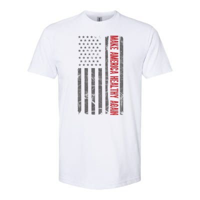 Make America Healthy Again Usa Vintage American Flag Softstyle CVC T-Shirt