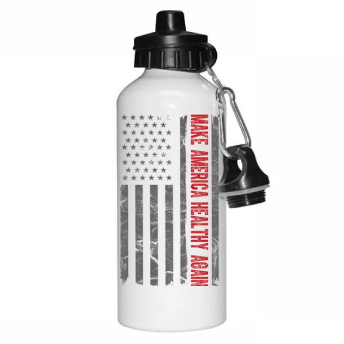 Make America Healthy Again Usa Vintage American Flag Aluminum Water Bottle