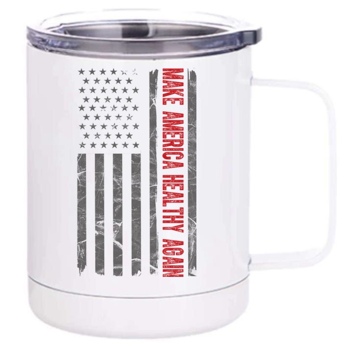 Make America Healthy Again Usa Vintage American Flag 12 oz Stainless Steel Tumbler Cup