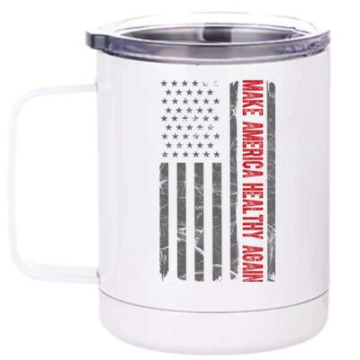 Make America Healthy Again Usa Vintage American Flag 12 oz Stainless Steel Tumbler Cup