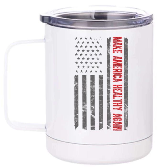 Make America Healthy Again Usa Vintage American Flag 12 oz Stainless Steel Tumbler Cup