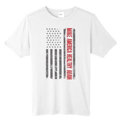 Make America Healthy Again Usa Vintage American Flag Tall Fusion ChromaSoft Performance T-Shirt