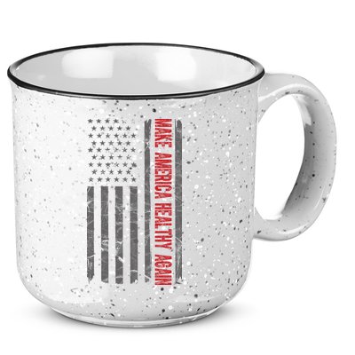 Make America Healthy Again Usa Vintage American Flag 15oz Campfire Ceramic Mug