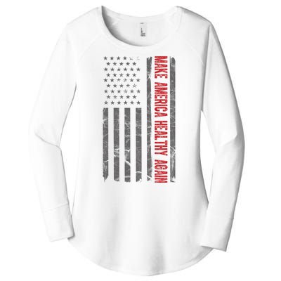 Make America Healthy Again Usa Vintage American Flag Women's Perfect Tri Tunic Long Sleeve Shirt