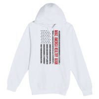 Make America Healthy Again Usa Vintage American Flag Premium Pullover Hoodie