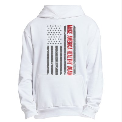 Make America Healthy Again Usa Vintage American Flag Urban Pullover Hoodie