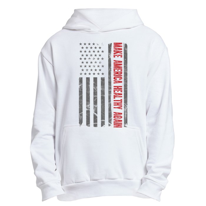 Make America Healthy Again Usa Vintage American Flag Urban Pullover Hoodie