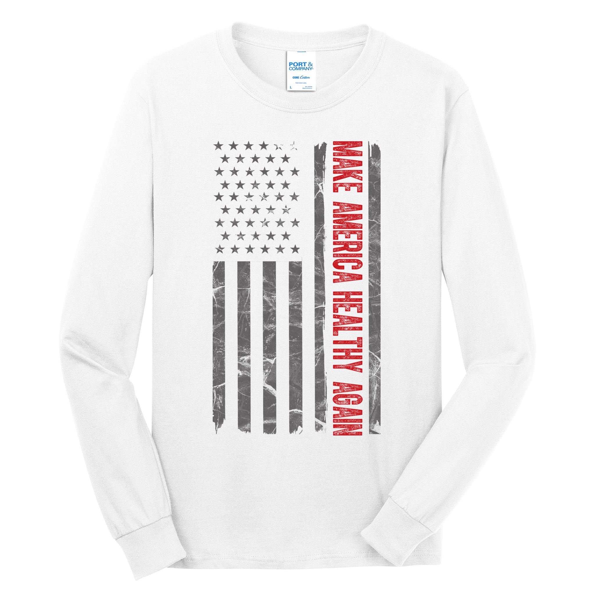 Make America Healthy Again Usa Vintage American Flag Tall Long Sleeve T-Shirt