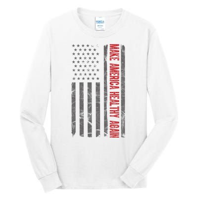 Make America Healthy Again Usa Vintage American Flag Tall Long Sleeve T-Shirt