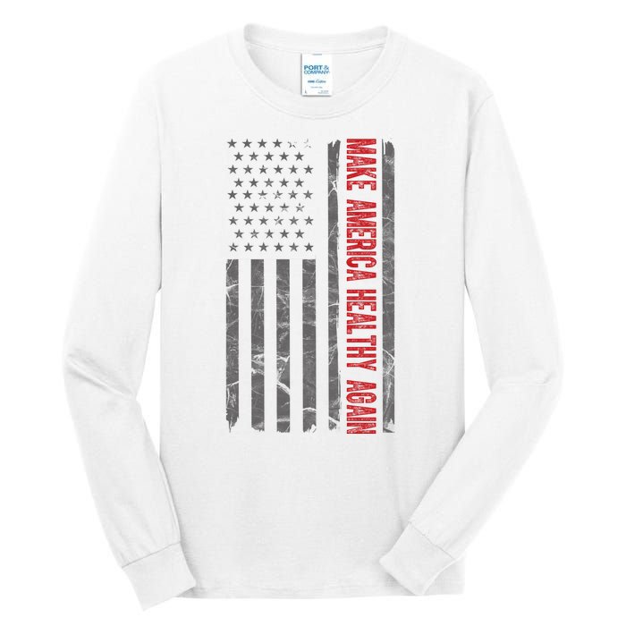 Make America Healthy Again Usa Vintage American Flag Tall Long Sleeve T-Shirt