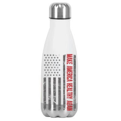 Make America Healthy Again Usa Vintage American Flag Stainless Steel Insulated Water Bottle