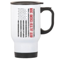 Make America Healthy Again Usa Vintage American Flag Stainless Steel Travel Mug