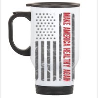 Make America Healthy Again Usa Vintage American Flag Stainless Steel Travel Mug