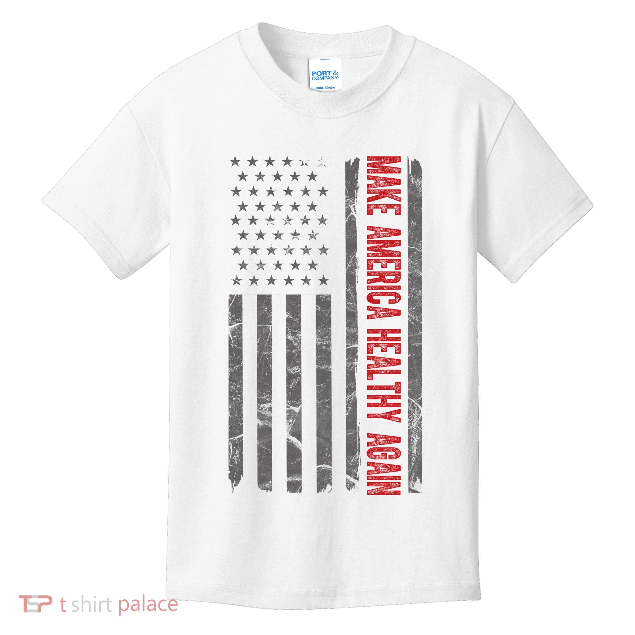 Make America Healthy Again Usa Vintage American Flag Kids T-Shirt