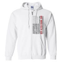 Make America Healthy Again Usa Vintage American Flag Full Zip Hoodie