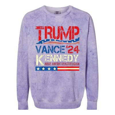 Make America Healthy Again Trump Kennedy 2024 Colorblast Crewneck Sweatshirt