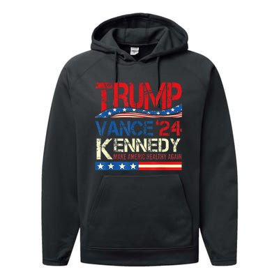 Make America Healthy Again Trump Kennedy 2024 Performance Fleece Hoodie