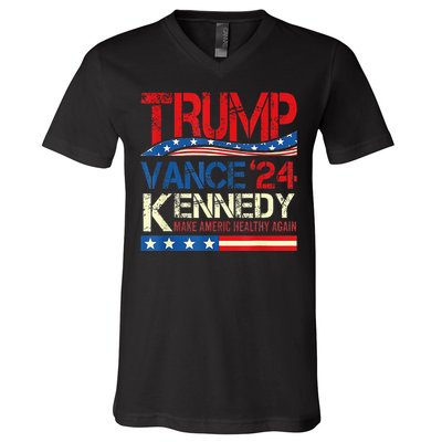 Make America Healthy Again Trump Kennedy 2024 V-Neck T-Shirt