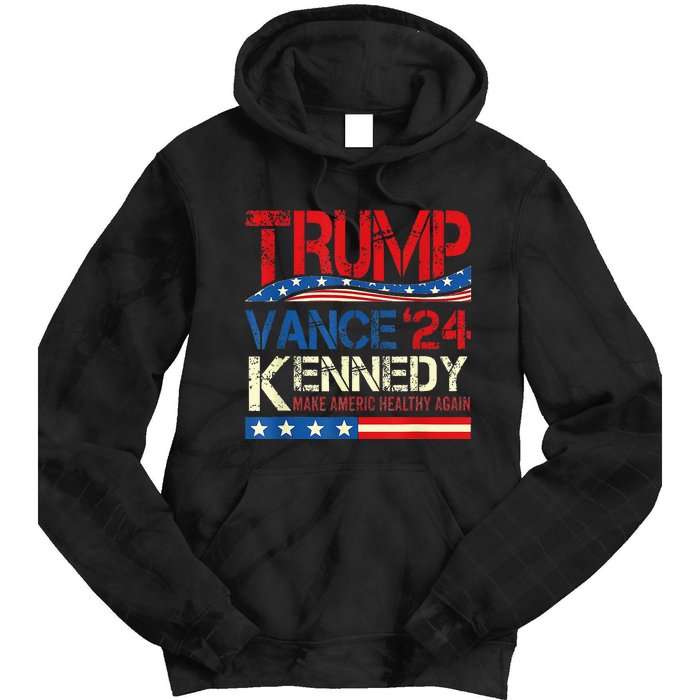 Make America Healthy Again Trump Kennedy 2024 Tie Dye Hoodie